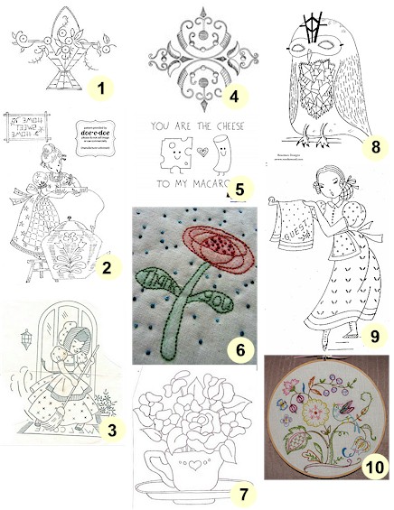 designs for hand embroidery. Free patterns: Hand-embroidery
