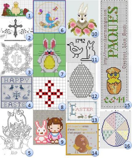 happy easter cross stitch. (4) HAPPY EASTER from Blog di