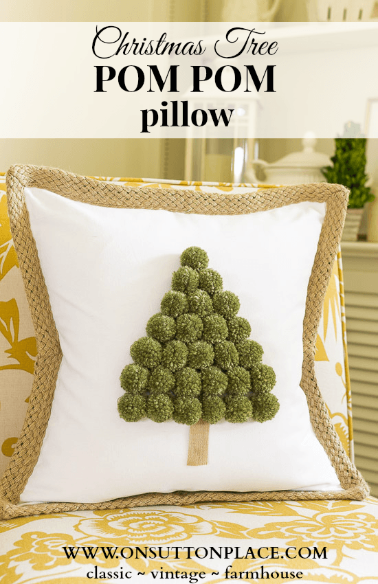 christmas-tree-pom-pom-pillow