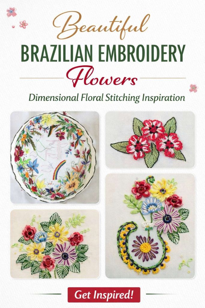 Beautiful Brazilian Embroidery Flowers to Try