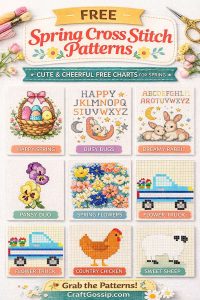 Spring Cross Stitch Patterns – Free Charts – Needle Work